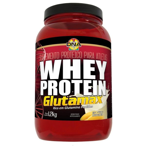 Whey Protein Glutamax (Morango) (1200g) - D.N.A.